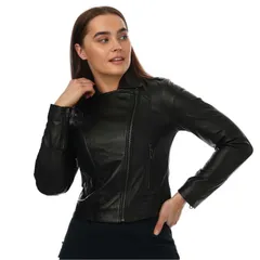 エル レディース アウター ジャケット・ブルゾン レザー ジャケット Elle Armin Leather Jacket Black ブラックのサムネイル