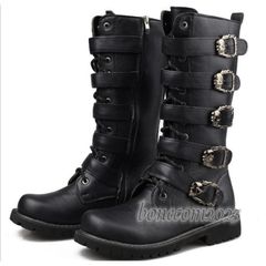 美品】ICON ELSINORE HP メタルバックルサイドジップロングブーツ