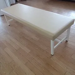 ★★★関東地域限定販売★★★ ★リユースのサカイつくば店★ 高田ベッド　Takada Bed スチールベッド　＊箱入り未使用品　マッサージベッド 指圧ベッド　整体ベッド　TB-901　 W60×D180×H50 アイボリー 管理0412-01のサムネイル