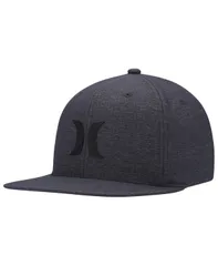 ハーレー メンズ アクセサリー 帽子 Hurley Mens Heather Black Phantom Core Snapback Hat Heathered Black ブラック