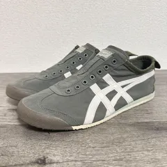 オニツカタイガー Onitsuka Tiger メキシコ66 スリッポン KONBU®-N 1183B603 日本製ナイロン 薄底スニーカー 25.5cm マントルグリーン/バーチ ユニセックス メンズ レディース