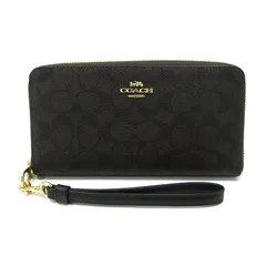 【三重本店】 中古 COACH | コーチ 長財布 ロング ジップアラウンドウォレット CW778 シグネチャー ブラウン 【125】