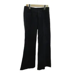 ロートレアモン LAUTREAMONT ワイドパンツ スラックス リネン混 ストレート 1 黒 ブラック /XZ ■ECB002