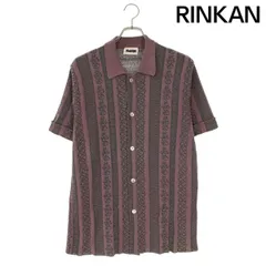 マリアーノ  H582044 81 総柄ストライプ半袖シャツ メンズ XS