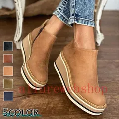 人気商品 シューズ 厚底 レディース 靴 レトロ風 5色展開 厚底スニーカー ウェッジソール 厚底ブーティ 合皮