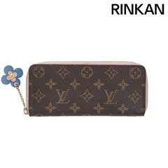 ルイヴィトン  M63896 ポルトフォイユ クレマンス フラワーチャーム モノグラムローズ バレリーヌ財布 レディース