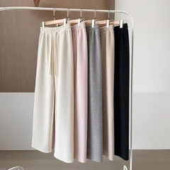 人気商品 パンツ レディース 裏起毛 ワイドパンツ ストリート スウェット 無地 シンプル ルームウェア あったかい