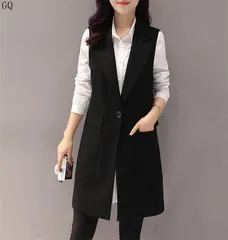 人気商品 ロングジレ ジレ レディース 春秋 テーラードベスト ロングベスト ノースリーブ オシャレ 春 夏 秋 前開き おしゃれ ジレベスト 大きいサイズ トップス 着回し