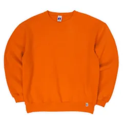 ラッセル RUSSELL 90s 00s 90-2000年代 前V ブランクスウェット 無地 クルーネック 旧タグ オールド USA ヴィンテージ アメリカ 古着 メンズ スウェット トレーナー オレンジ L【中古】
