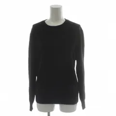 ユニクロ UNIQLO ニット カットソー カシミヤ M 黒 ブラック 無地 ラウンドネック 長袖 /GG ■GY59