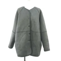 B&Y ユナイテッドアローズ BEAUTY&YOUTH ビューティー&ユース コート ウール M グレー ノーカラー 長袖 切り替えデザイン /NP ■ECB003