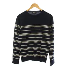 アーペーセー A.P.C. ニット セーター ボーダー ウール XS 紺 ネイビー ラウンドネック 長袖 /YM ■GY49のサムネイル