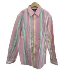 ラルフローレン RALPH LAUREN シャツ ピンク マルチカラー ストライプ柄 レギュラーカラー 長袖 /KK ■ECB002
