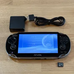 4-094 PSVITA PCH-1100 クリスタルブラック 32GB付き