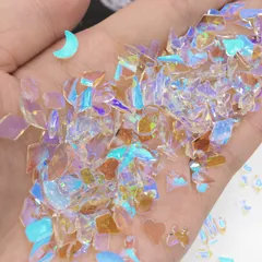 平底 立体 異形 キラキラ オーロラ幻彩 ネイルストーン 多種多様なデザイン 小さめ DIY 約200粒セット ネイルアート ネイルパーツ ラインストーン デコ用 サムコス