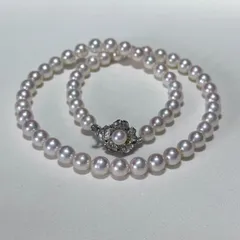 【極美品✨テリ強】 あこや真珠 約7.5mm パール ネックレス アコヤパール 本真珠
