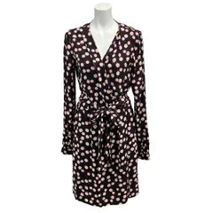 DIANE VON FURSTENBERG(DVF)(ダイアン・フォン・ファステンバーグ) ワンピース サイズ4 S レディース美品  - ダークブラウン×ライトピンク