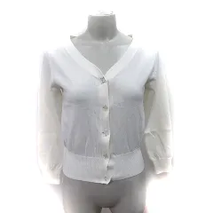プロポーション ボディドレッシング PROPORTION BODY DRESSING カーディガン ニット 長袖 2 M 白 ホワイト /YI