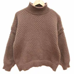 タルバイユミ tal. by yumi. ニット セーター ハイネック 長袖 M 茶 ブラウン /YK ●RY