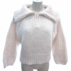 ミスティック mystic ニット セーター ハーフジップ 長袖 F 白 ホワイト /YK ●RY