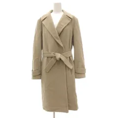 アンタイトル UNTITLED コート アンゴラ M ベージュ テーラードカラー ロング丈 ベルト付き 長袖 /SC