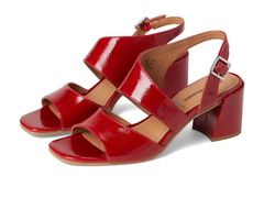 Johnston & Murphy 女士鞋履 坡跟鞋 不对称凉鞋 Johnston Murphy Everly Asymmetrical Sandal 紅色