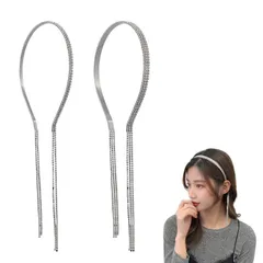 Doyime カチューシャ パール ヘアアクセサリー ウォータドリル カチューシャ 前髪 髪留め 髪飾り 耳飾り 銀 卒業式 卒園式 入学式 結婚式