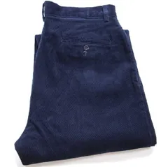 00s ポロ ラルフローレン ツータック スラックス コットン コーデュロイパンツ 紺 W33 L30★オールド クラシック トラウザーズ ワイド