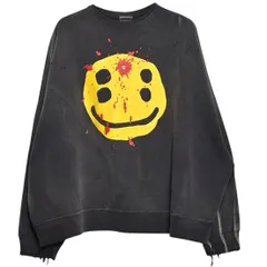 新品 SAINT MICHAEL x Cactus Plant Flea Market セントマイケル カクタス 24AW 別注 日本製 CP_CREW SWT / SMILE スマイルスウェット SM-YS1-0000-C06 S BLACK Mxxxxxxのサムネイル