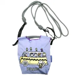 新品 BALL＆CHAIN x PEANUTS ボールアンドチェーン ピーナッツ 別注 SNOOPY BUS Sサイズ スヌーピーバス 326205 LAVENDER ショルダーバッグ サコッシュ ミニバッグ カバン g24948