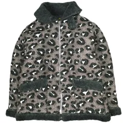 Needles ニードルス 23AW 日本製 Irvin Flying Jacket - W/PE/R Big Leopard Jq. アービンフライングジャケット レオパードジャガード NS081 M Grey 定価126,500円 アウター【中古】【Needles】 Needles ニードルス 23AW 日本製 Irvin Flying Jacket - W/PE/R Big