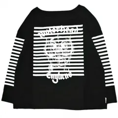 CHANGES チェンジーズ 日本製 VINTAGE REMAKE LONG SLEEVE TEE Motorhead ヴィンテージリメイクロングスリーブTシャツ Free BLACK 長袖 ボーダー トップス g24833のサムネイル