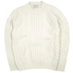 MC GEORGE OF SCOTLAND マックジョージ ウールカシミヤ ケーブルクルーネックニット A0309 48 OFF WHITE セーター 定価63,800円 Crewneck アラン フィッシャーマン トップス g25121のサムネイル