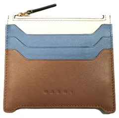 MARNI マルニ 25SS イタリア製 TRUNKAROO CARD HOLDER レザーカードケース PFMO0112U2P6948 OPAL/CINNAMON/SHELL(ZO879) 財布 ウォレット 定価71,500円【新古品】【中古】【MARNI】 MARNI - MARNI マルニ 25SS イタリア製 TRUNKAROO CARD HOLDER レザー