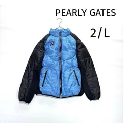 パーリーゲイツ ジャケット ブルゾン　2/L ダウン　バイカラー　ブルー