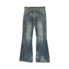 トゥルーレリジョン BIGスティッチ ブーツカット デニムパンツ 34