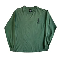 80s - 90s STUSSY シャドーマン 長袖Tシャツ Mサイズ ロンT 黒タグ ラスタ レゲエ MADE IN USA OLD オールドステューシー Vintage ヴィンテージ ビンテージ サーフ スケート Shadowman