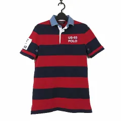 ポロ ラルフローレン POLO RALPH LAUREN 復刻 RL93 ラガーシャツ ポロシャツ 半袖 鹿の子 ロゴ 刺繍 XS 赤 レッド 紺 ネイビー 国内正規品