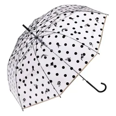 【新品】 Wpc. ［ビニール傘］沖昌之×Wpc. プラスティックアンブレにゃん ドット オフ 長傘 雨傘 親骨61cm 大きい ジャンプ 通勤 通学 旅行 オシャレ 可愛い かっこいい 女性 レディース 猫 動物 モノクロ 映え PT-OM06-001 0