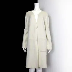 マックスマーラ ウィークエンドライン MAX MARA WEEKEND LINE カーディガン ロングカーディガン コーディガン コットン 長袖 L アイボリー