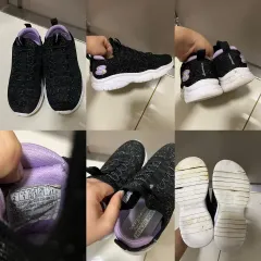 SKECHERS スケッチャーズ キッズ スポーツ スニーカー ブラック 210 サイズ