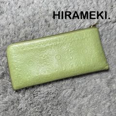 HANAREI 美品 長財布 ハワイアンデザイン グリーン レザー ウォレット 
