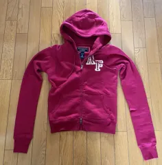 アバクロンビー ボルドー スウェットフーディー ジップアップ