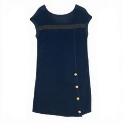 極美品 シャネル】ワンピース ノースリーブ ボーダー ココマーク 白