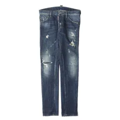 DSQUARED2 ディースクエアード パンツインディゴ サイズ:46 | ダメージ&ペンキ加工 ストレッチ スキニー デニムパンツ | イタリア製 | ボトムス ジーンズ ジーパン【メンズ】【中古】