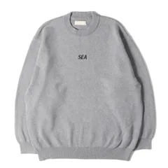 【美品】WIND AND SEA ウィンダンシー ニット グレー サイズ:L | 24AW ロゴ刺繍 コットン / カシミヤ / ウール ニット セーター | トップス 長袖【メンズ】【中古】のサムネイル