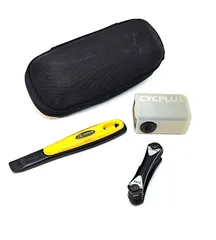 CYCPLUS 電動空気入れ＋LEZYNE マルチツール＋TOPEAK タイヤレバー 自転車工具セット中古現状品のサムネイル