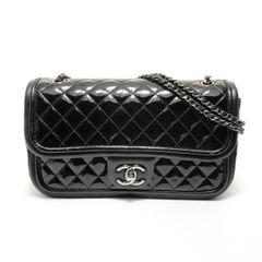 CHANEL シャネル ショルダーバッグ 12番台 2008-2009 サテン チェーン