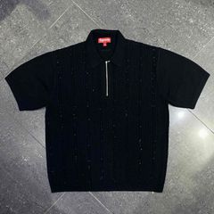 supreme Beaded Zip S/S Polo Sweater - メルカリ