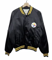 80s USA製 Chalk Line NFL Pittsburgh Steelers ナイロンサテンジャケット L スティーラーズのサムネイル